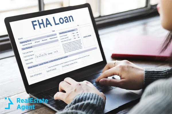 FHA Loan application being filled out by woman