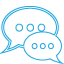 blue chat icon