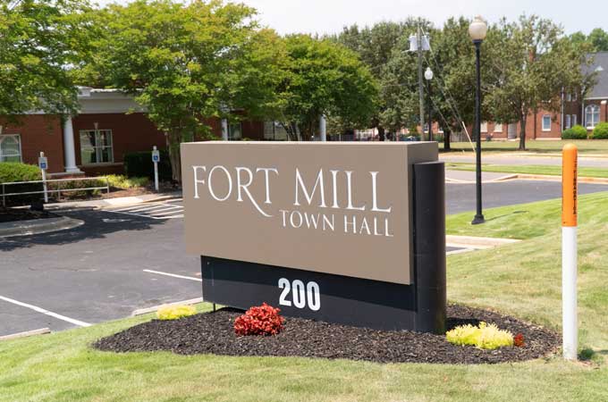 fort mill town hall sign