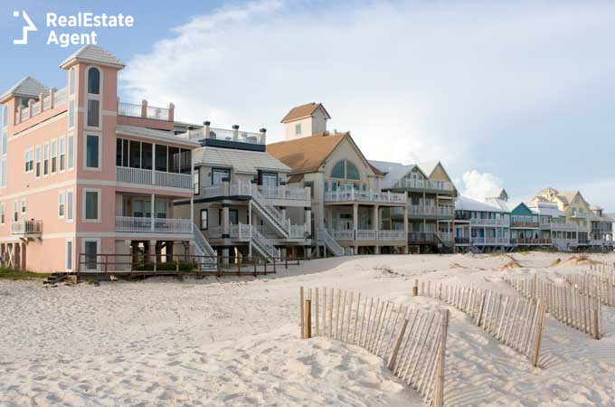 Gulf Shores homes on the beach