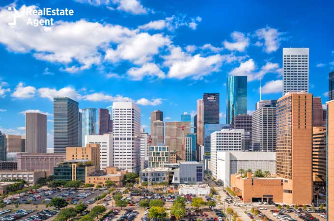 Houston TX skyline view image