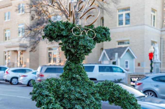 Street Christmas decoration in McKinney TX