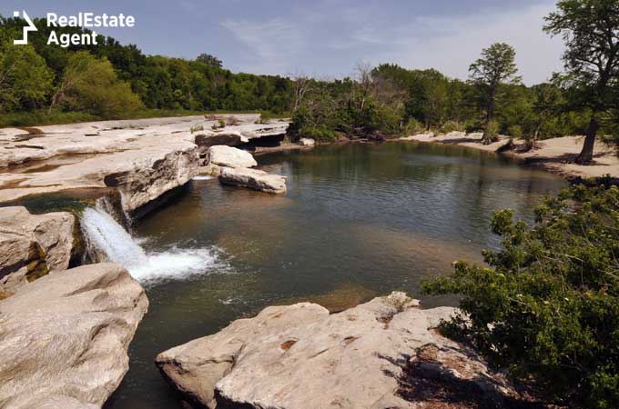 Lower falls in McKinney Texas