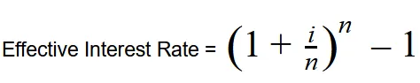 Effective interst rate formula