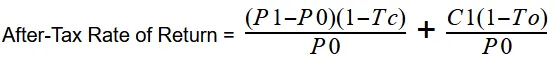 after tax rate of return formula