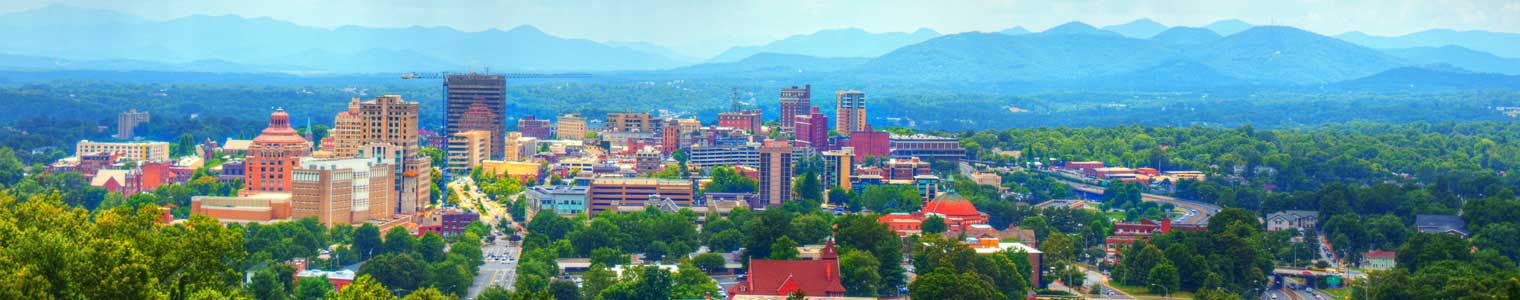 Asheville NC skyline view