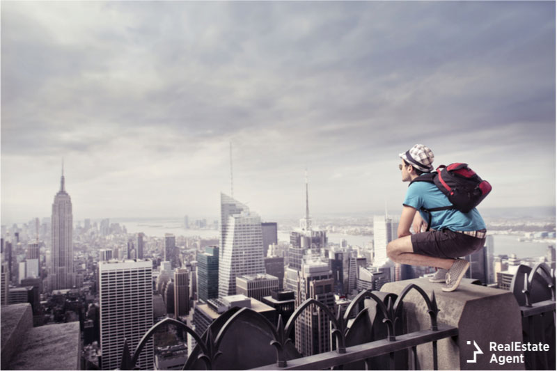 men sitting on the rooftop