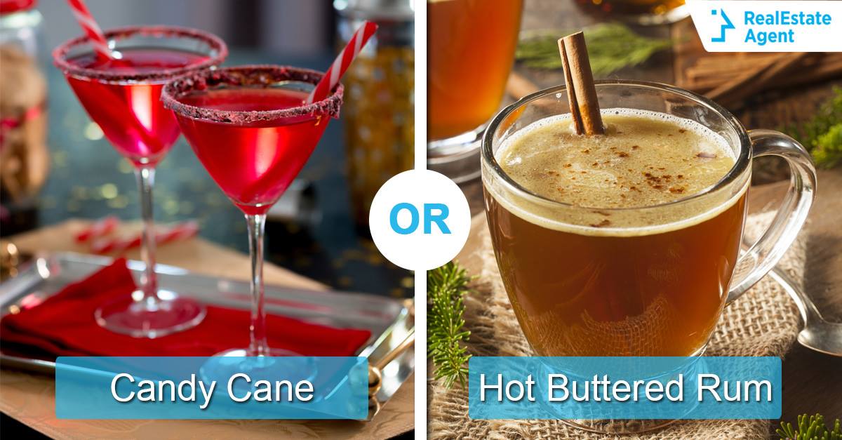 candy cane or hot buttered rum