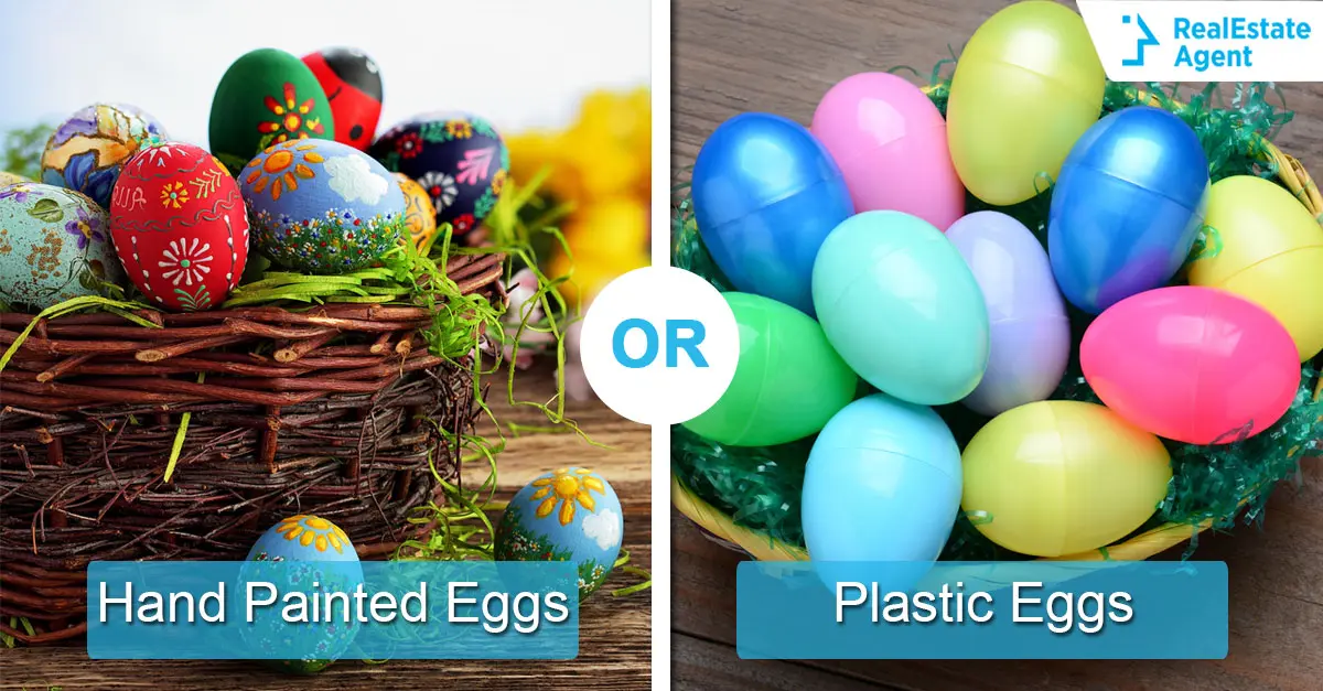 Hand Painted Eggs or Plastic Eggs? Which one will your house feature this Easter?