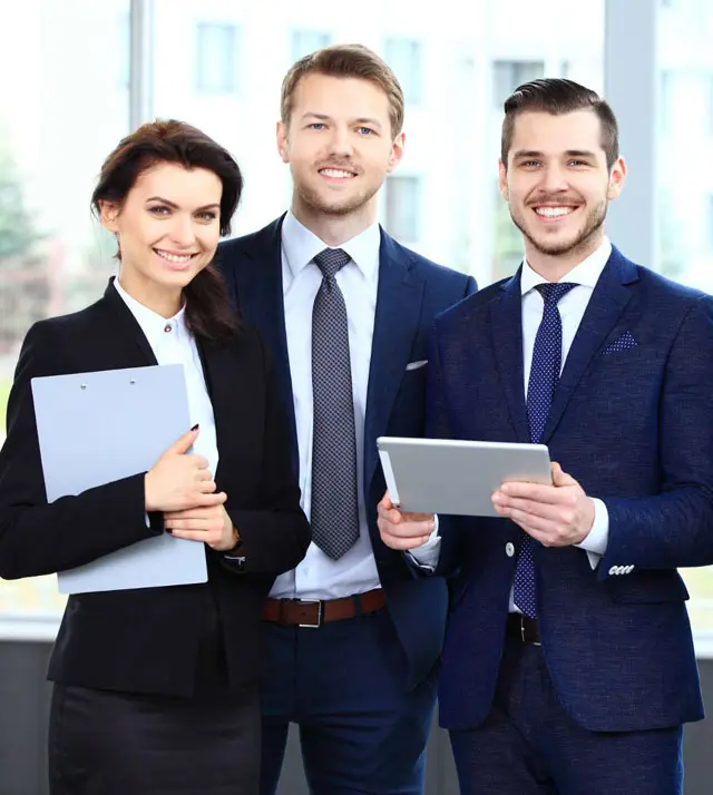 a team of young real estate agents an image with a young team of real estate professionals